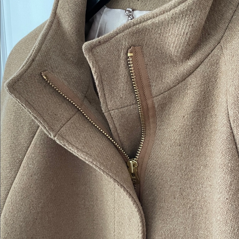 J. Crew Camel Trench Wool Coat - Picture 3 of 9